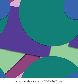 Flat material design - Creative vector trend seamless.