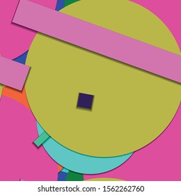 Flat material design - Creative vector trend seamless.