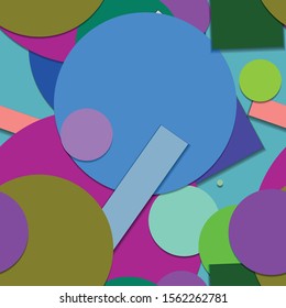 Flat material design - Creative vector trend seamless.