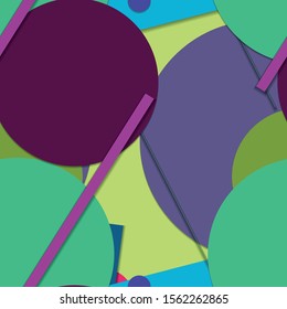 Flat material design - Creative vector trend seamless.