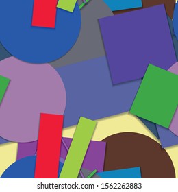 Flat material design - Creative vector trend seamless.