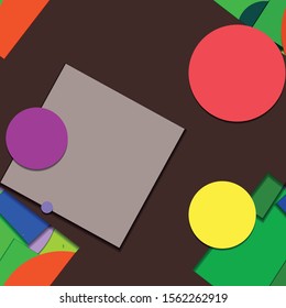 Flat material design - Creative vector trend seamless.