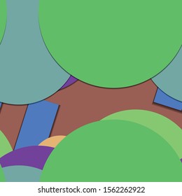 Flat material design - Creative vector trend seamless.