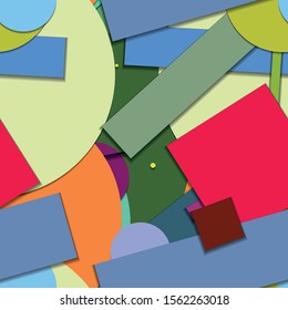 Flat material design - Creative vector trend seamless.