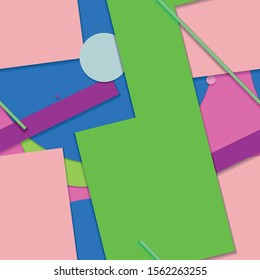 Flat material design - Creative vector trend seamless.