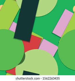 Flat material design - Creative vector trend seamless.