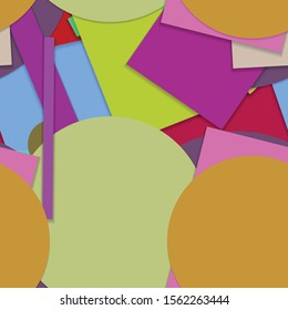 Flat material design - Creative vector trend seamless.