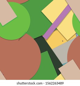 Flat material design - Creative vector trend seamless.