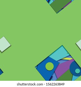Flat material design - Creative vector trend seamless.