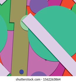 Flat material design - Creative vector trend seamless.