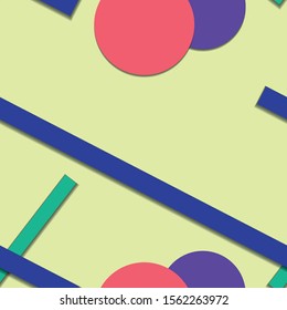 Flat material design - Creative vector trend seamless.
