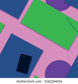 Flat material design - Creative vector trend seamless.