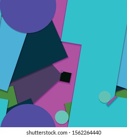 Flat material design - Creative vector trend seamless.