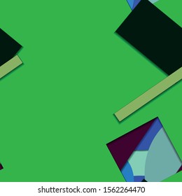 Flat material design - Creative vector trend seamless.
