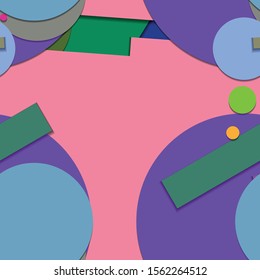 Flat material design - Creative vector trend seamless.