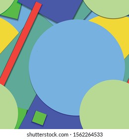 Flat material design - Creative vector trend seamless.