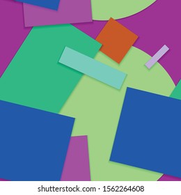 Flat material design - Creative vector trend seamless.