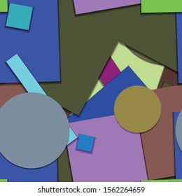 Flat material design - Creative vector trend seamless.