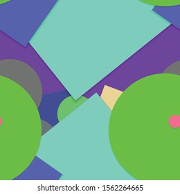 Flat material design - Creative vector trend seamless.