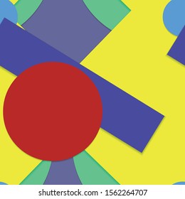 Flat material design - Creative vector trend seamless.