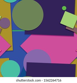Flat material design - Creative vector trend seamless.