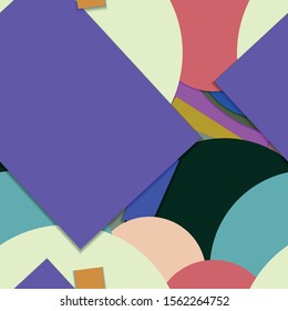 Flat material design - Creative vector trend seamless.