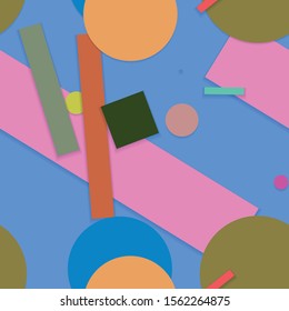 Flat material design - Creative vector trend seamless.