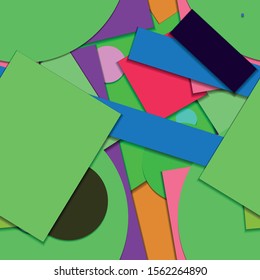 Flat material design - Creative vector trend seamless.