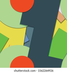 Flat material design - Creative vector trend seamless.