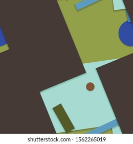 Flat material design - Creative vector trend seamless.