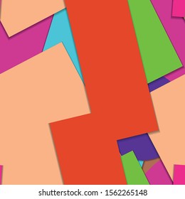 Flat material design - Creative vector trend seamless.