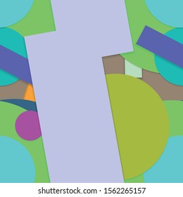 Flat material design - Creative vector trend seamless.