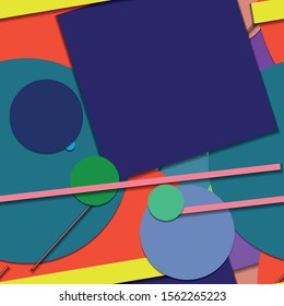 Flat material design - Creative vector trend seamless.