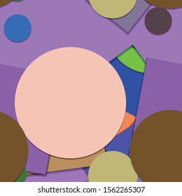 Flat material design - Creative vector trend seamless.