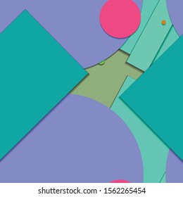 Flat material design - Creative vector trend seamless.