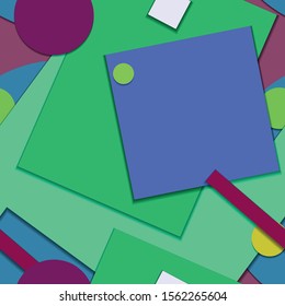 Flat material design - Creative vector trend seamless.