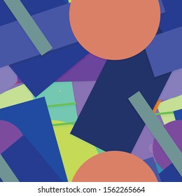 Flat material design - Creative vector trend seamless.