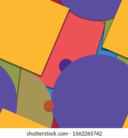 Flat material design - Creative vector trend seamless.