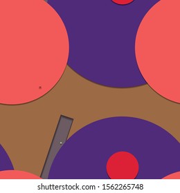 Flat material design - Creative vector trend seamless.