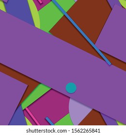 Flat material design - Creative vector trend seamless.