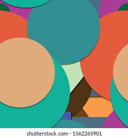 Flat material design - Creative vector trend seamless.
