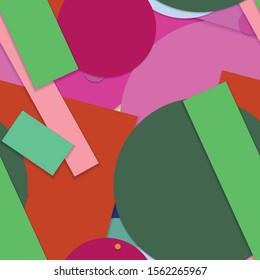 Flat material design - Creative vector trend seamless.