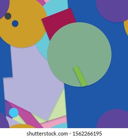 Flat material design - Creative vector trend seamless.