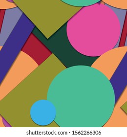 Flat material design - Creative vector trend seamless.