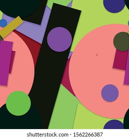 Flat material design - Creative vector trend seamless.