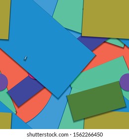 Flat material design - Creative vector trend seamless.