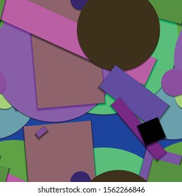 Flat material design - Creative vector trend seamless.