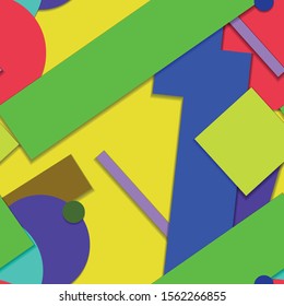 Flat material design - Creative vector trend seamless.