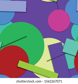 Flat material design - Creative vector trend seamless.