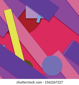 Flat material design - Creative vector trend seamless.